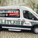 Das Bild zeigt den mobilen Beratungsbus, den der Landkreis Barnim für seine Pflegestützpunkte eingerichtet hat. Damit fahren die Mitarbeitenden zu festen Terminen in die Orte.